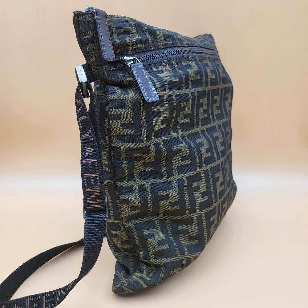 FENDI Zucca Canvas One Shoulder Crossbody Bag,, Authentic.!!! - Picture 5 of 16